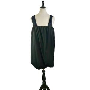 GAP Bubble DRESS 12 Black Navy Blue Sleeveless Y2K Blouson Retro Twee Casual 90s